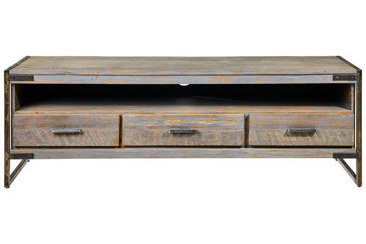 Leicester - Porta Tv 3 Cassetti Grigio