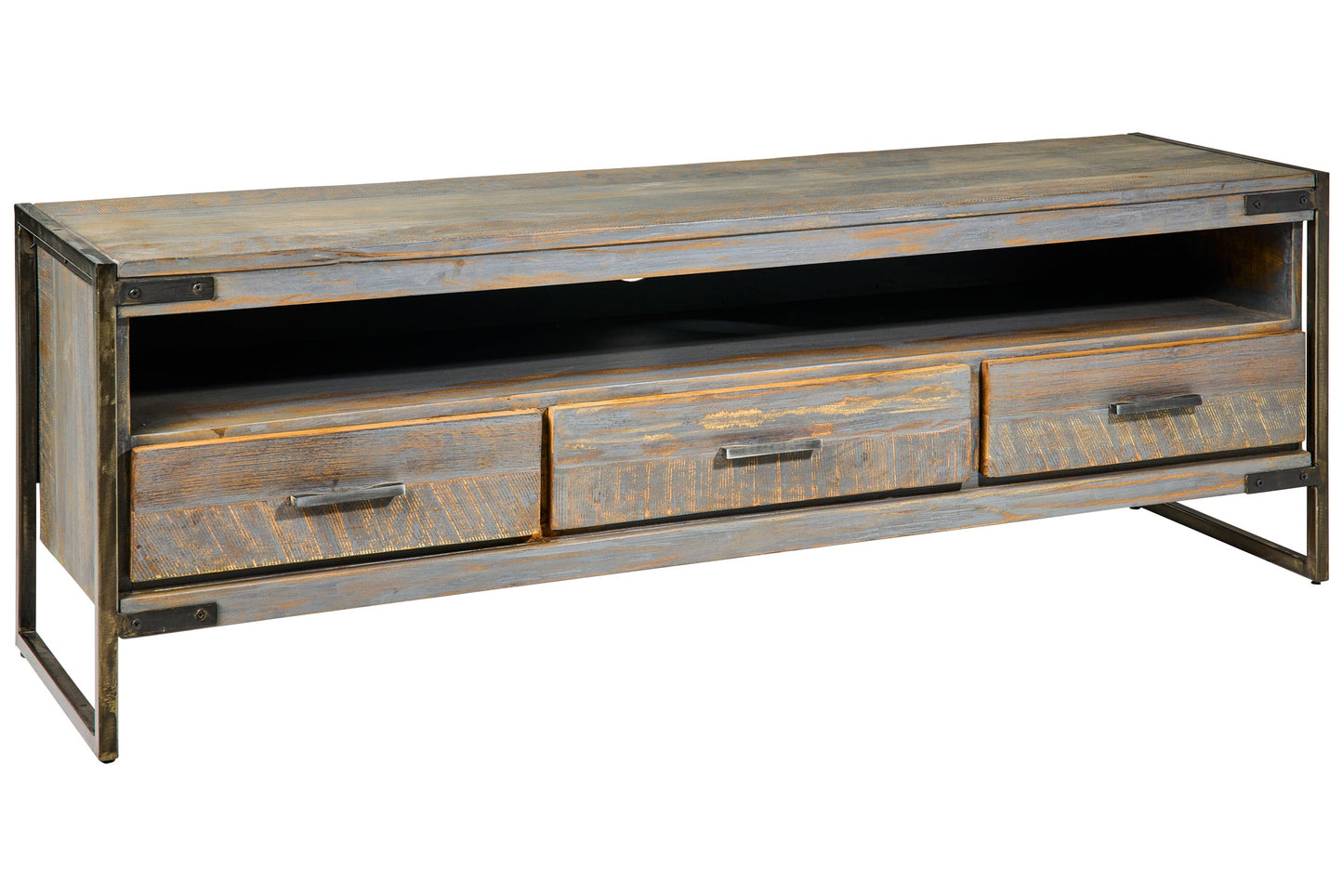 Leicester - Porta Tv 3 Cassetti Grigio