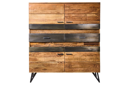 Light - Mobile in Legno di Acacia e Cassetti con LED