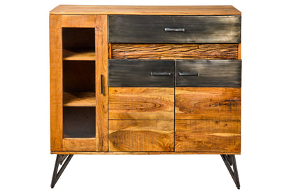 Luce - Credenza Con Vetrina 2 Sportelli Con Led