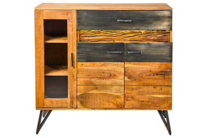 Luce - Credenza Con Vetrina 2 Sportelli Con Led