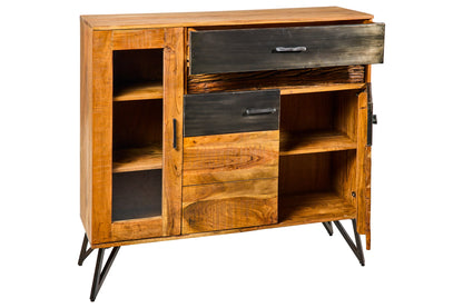 Luce - Credenza Con Vetrina 2 Sportelli Con Led