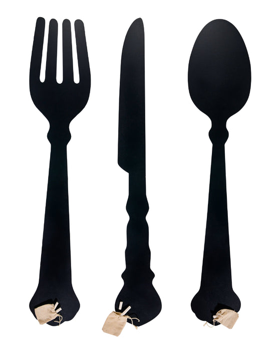 Lavagna - Set 3 Posate Magnum Decor con Gessetto