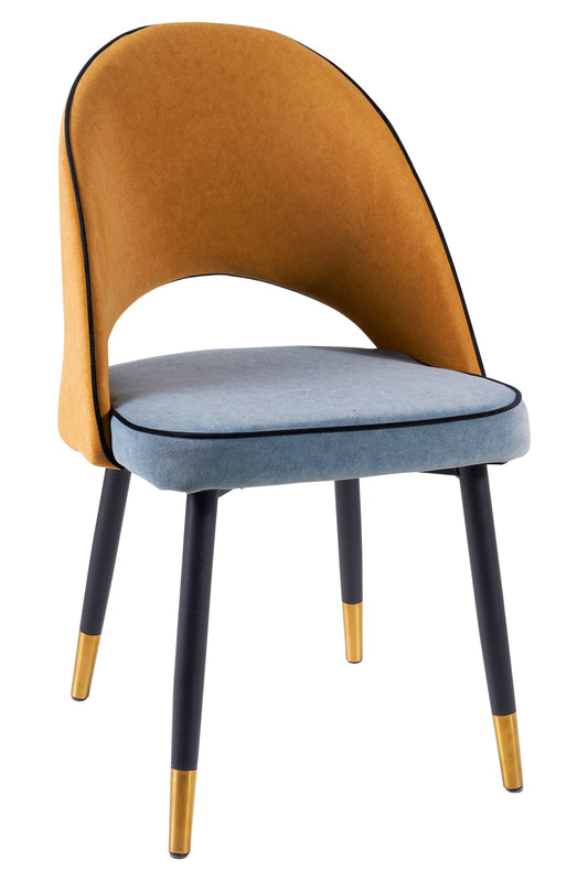 Holly - Sedia Azzurra Con Schienale Giallo