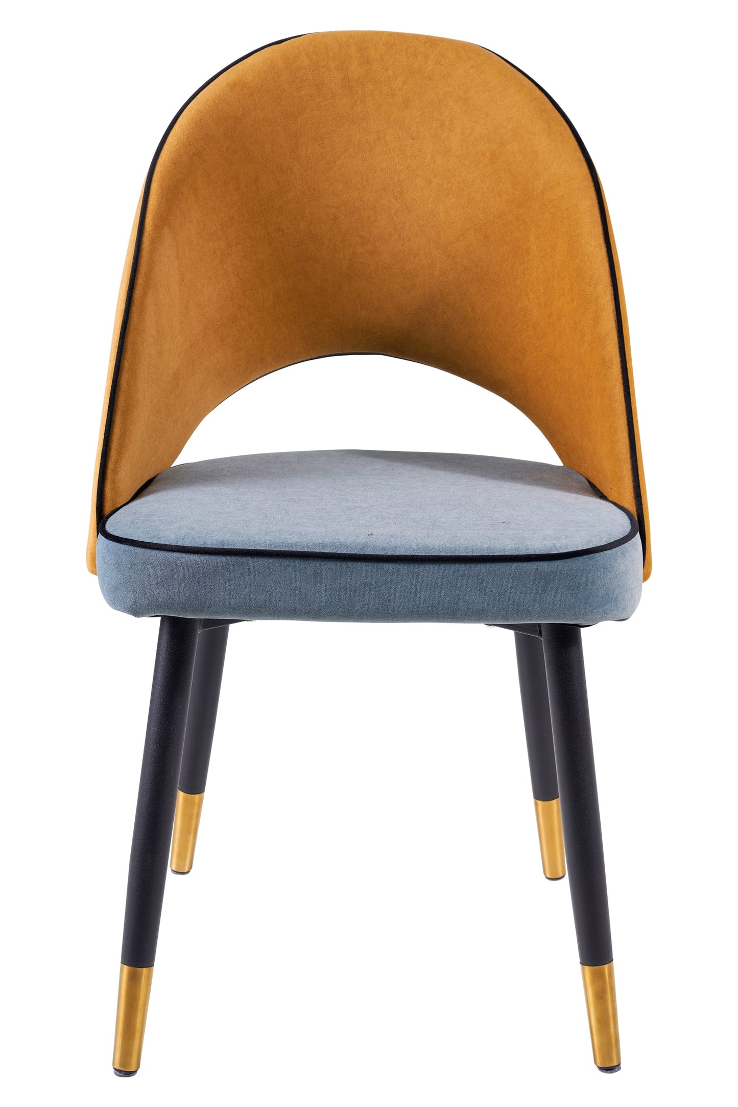 Holly - Sedia Azzurra Con Schienale Giallo