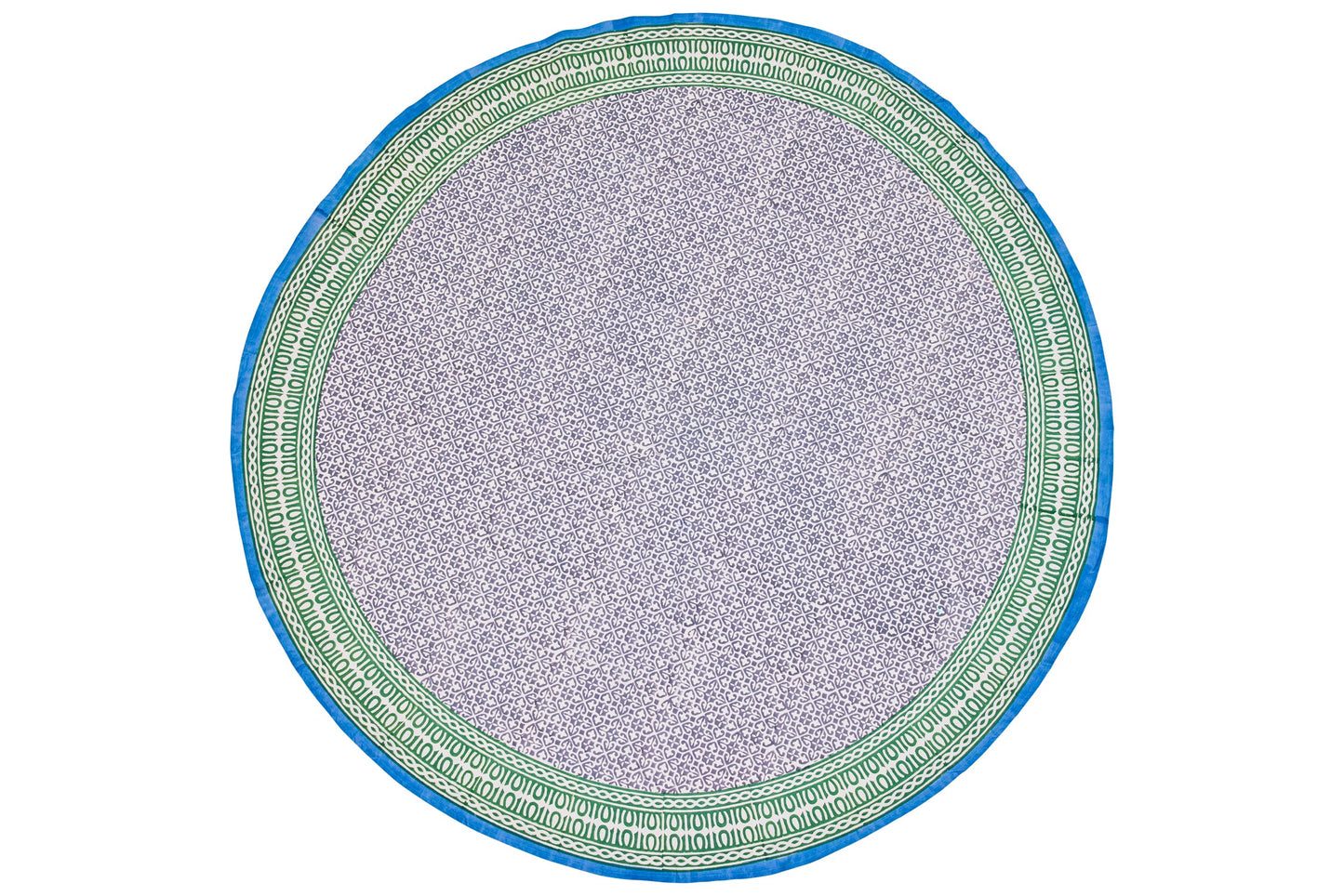 Vinaigrette - Tovaglia Rotonda Verde Blu Diam.180