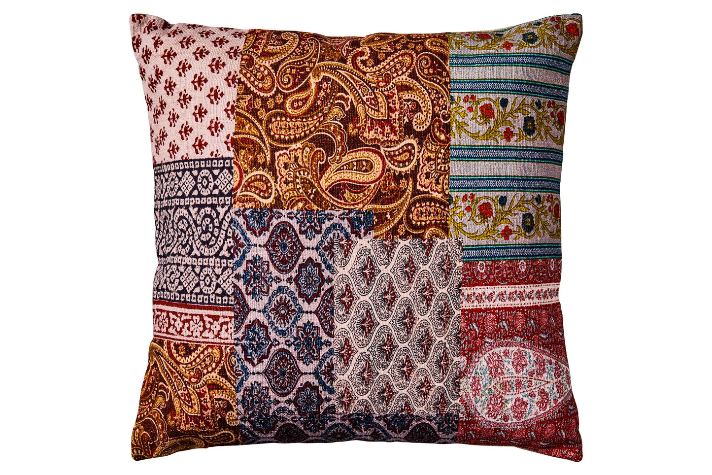 Frida - Cuscino Stampa Patch Tonalita Marrone Con Interno