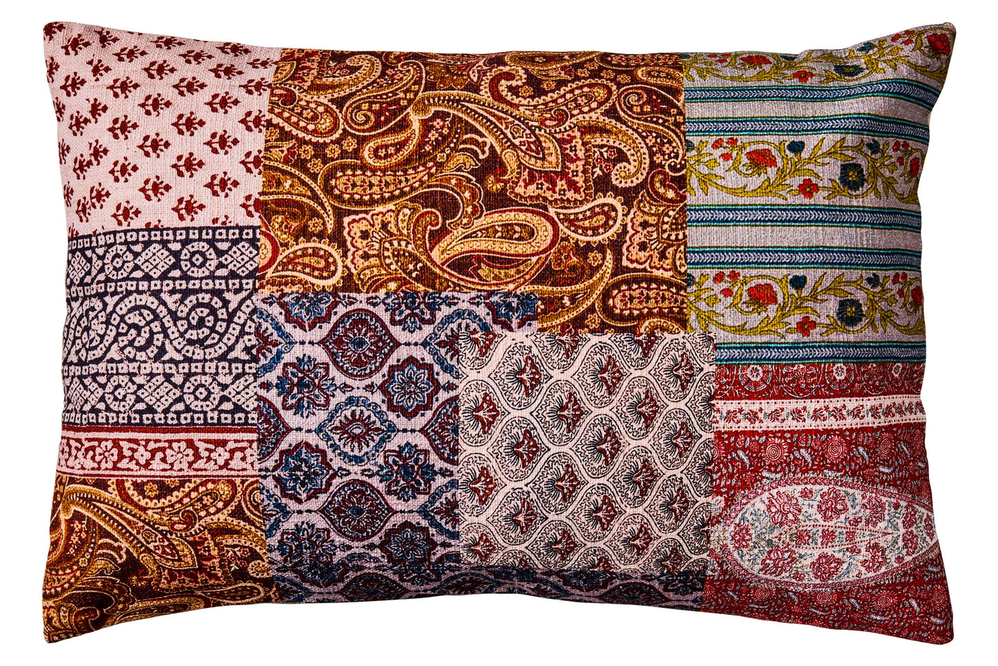 Frida - Cuscino Stampa Patch Tonalita Marrone Con Interno