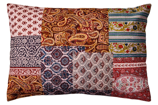 Frida - Cuscino Stampa Patch Tonalita Marrone Con Interno