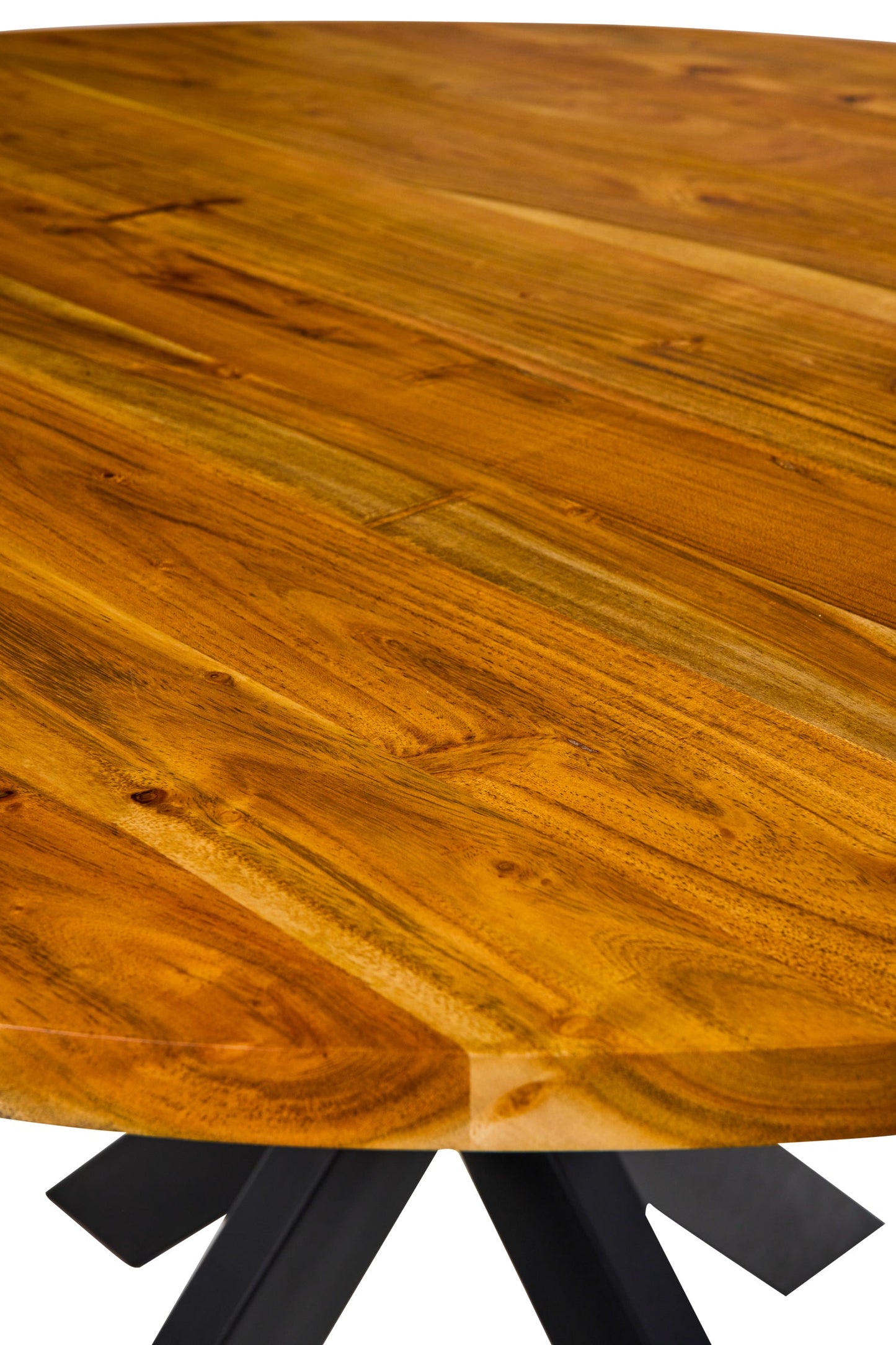 Legnaia - Tavolo Tondo in Legno di Acacia e Ferro