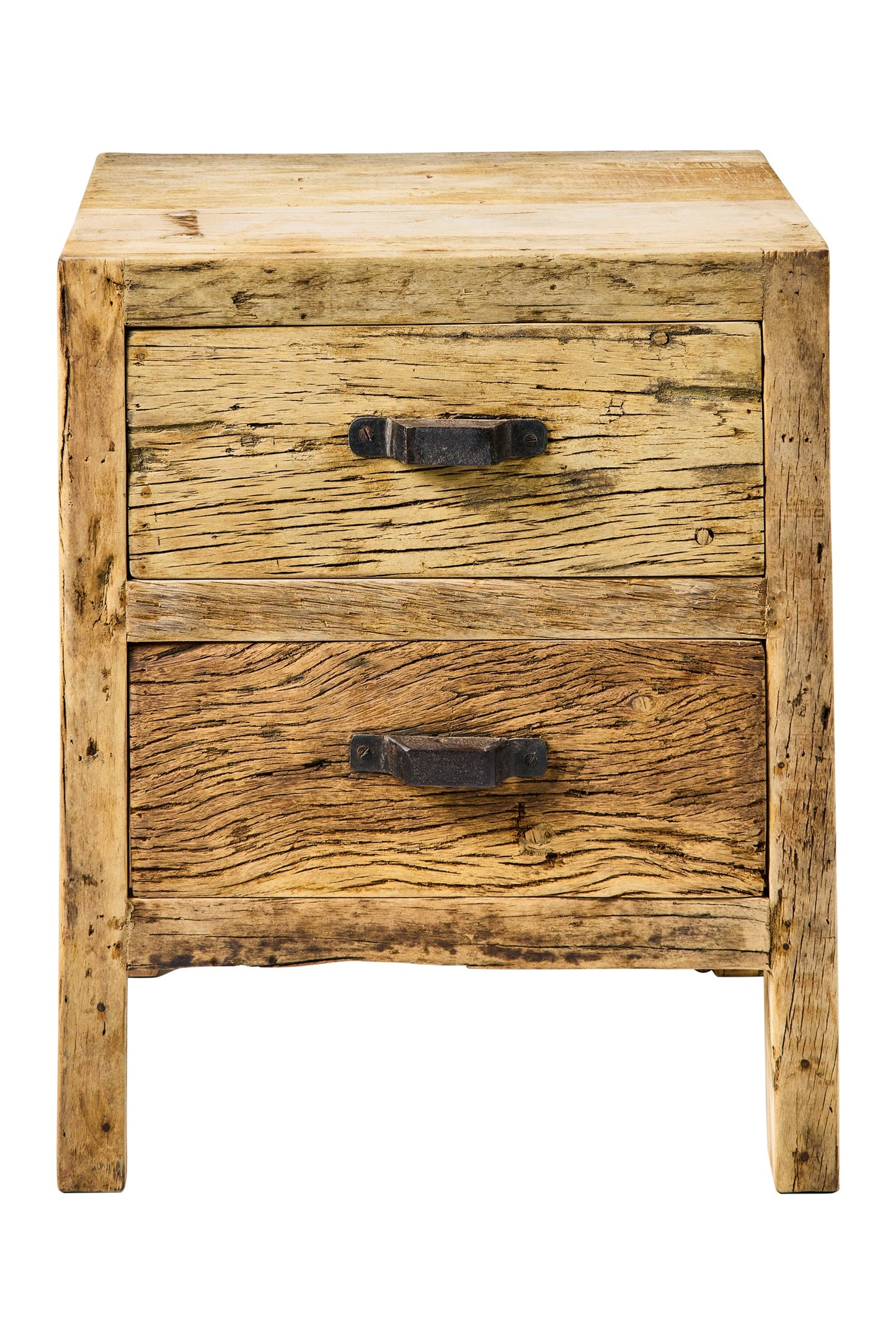 Linea Sbiancato - Comodino in Legno Riciclato Beige