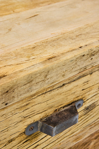 Linea Sbiancato - Comodino in Legno Riciclato Beige