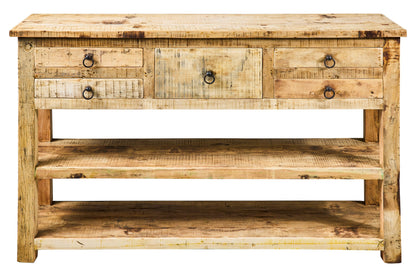 Linea Sbiancato - Credenza Consolle in Legno Riciclato Marrone