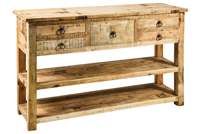 Linea Sbiancato - Credenza Consolle in Legno Riciclato Marrone