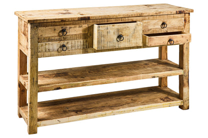Linea Sbiancato - Credenza Consolle in Legno Riciclato Marrone