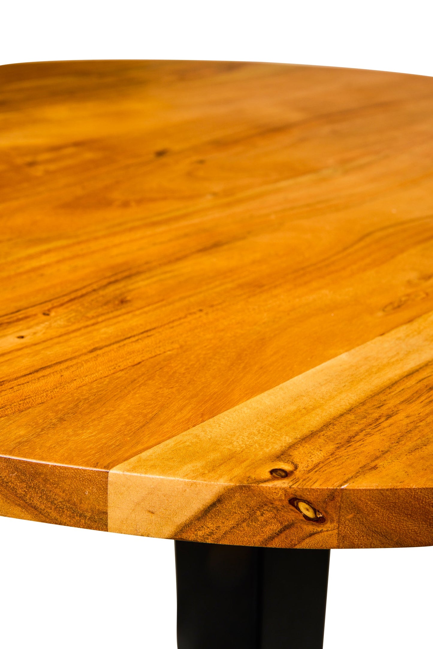 Bistro -Tavolo Tondo in Legno di Acacia e Ferro con Trattamento Anti Macchia