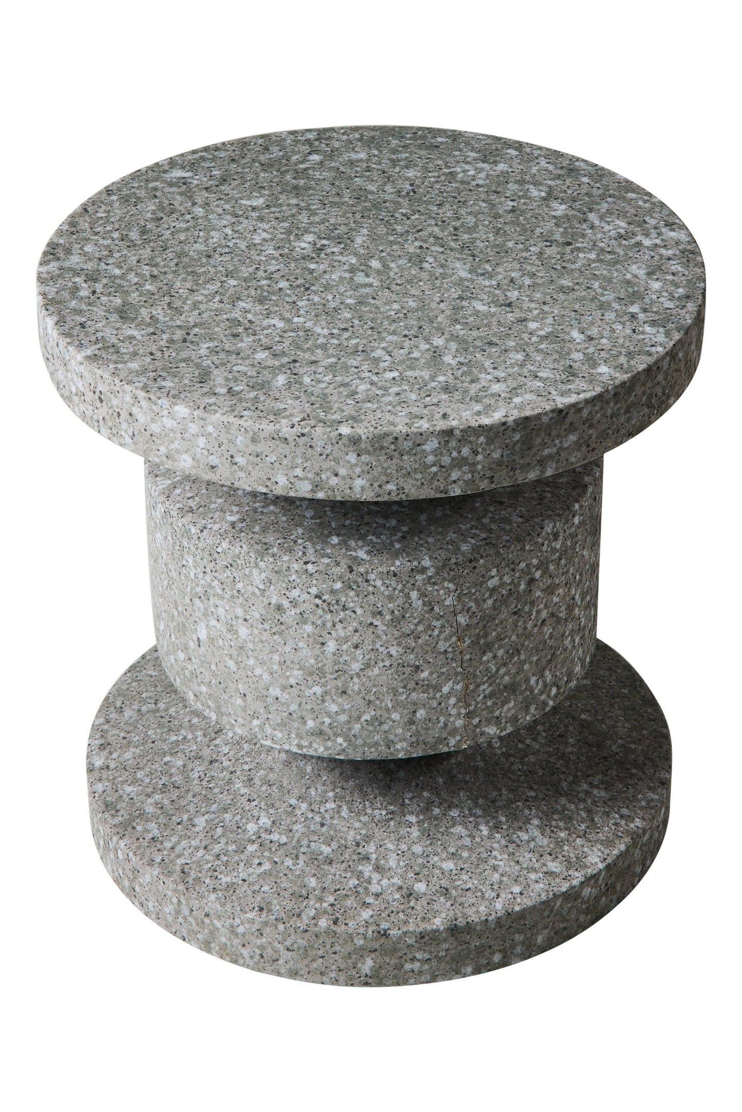 In&amp;Out Tavolino Rocchetto In Poliresina Graniglia Grigia