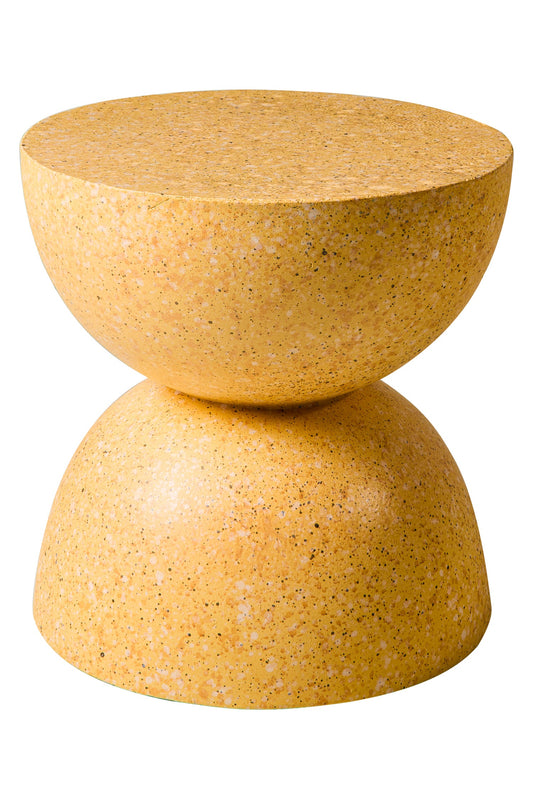 In &amp; Out Tavolino Sezione Di Sfere In Poliresina Graniglia Beige