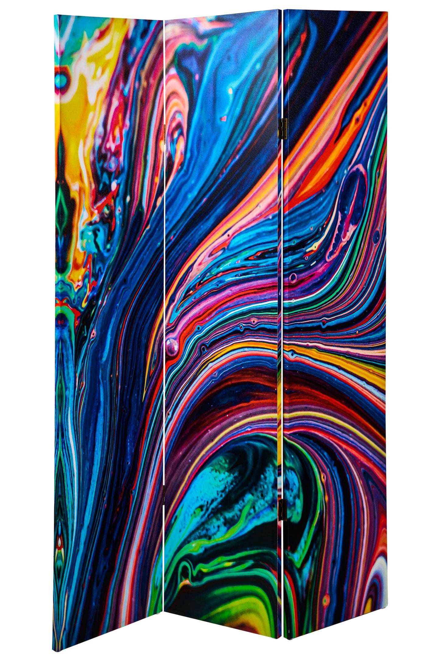 Paravento - Colori Psichedelici Fronte Retro 3 Ante