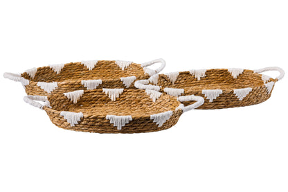 Boho Chic - Ceste Vassoi Ovali Con Manici Porta Pyrex