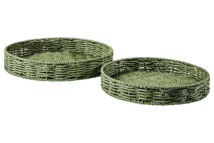 Gourmet - Ceste Vassoio Tondo Verde Set 1/2