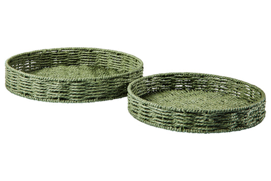 Gourmet - Ceste Vassoio Tondo Verde Set 1/2