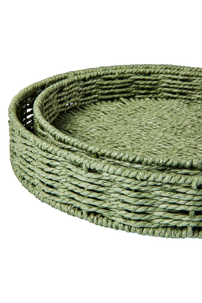 Gourmet - Ceste Vassoio Tondo Verde Set 1/2