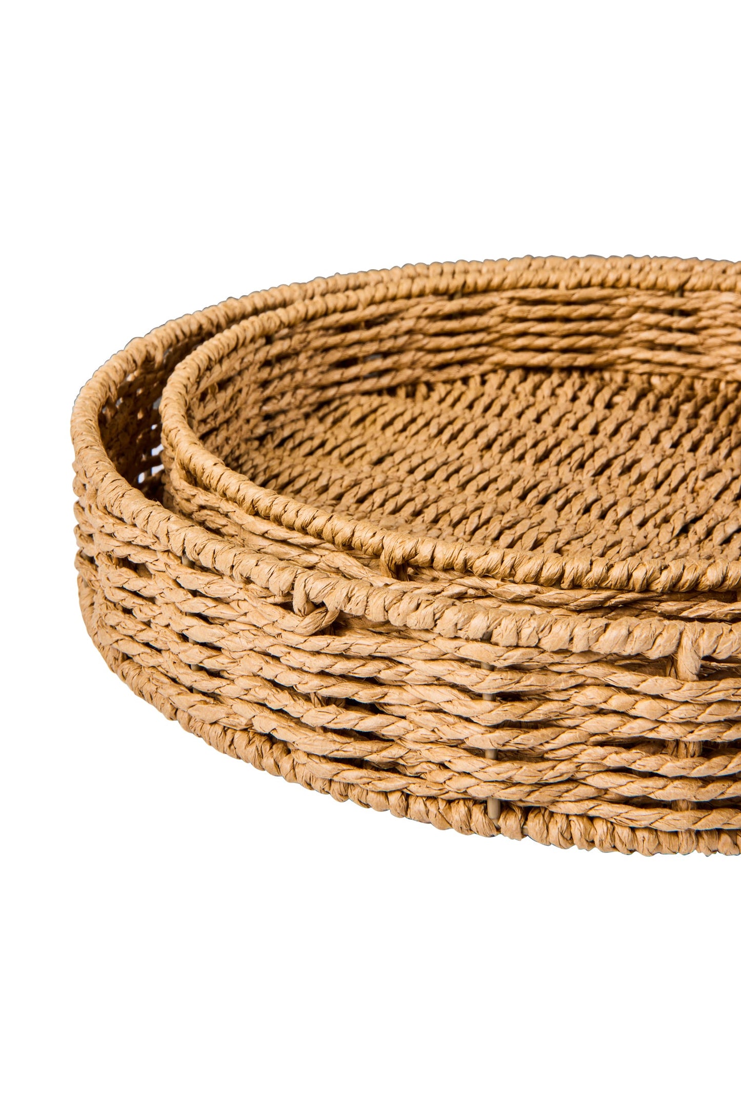 Gourmet - Set Ceste Vassoio Tondo Naturale 1/2