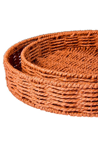 Gourmet - Ceste Vassoio Tondo Arancio Set 1/2