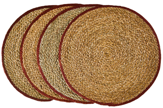 Gourmet - Tondo Tondo Naturale Bordato Bordeaux Set 1/4