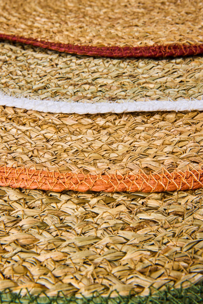 Gourmet - Tondo Tondo Naturale Bordato Arancio Set 1/4