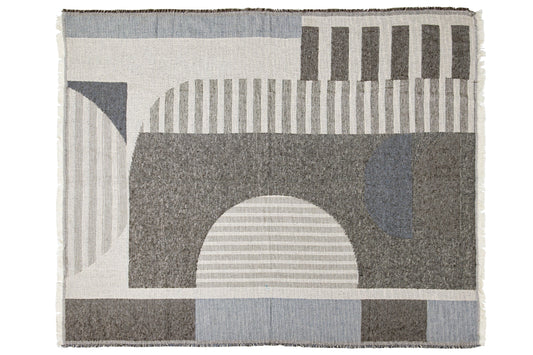 Geometrico - Coperta Tonalita Grigia 130X170