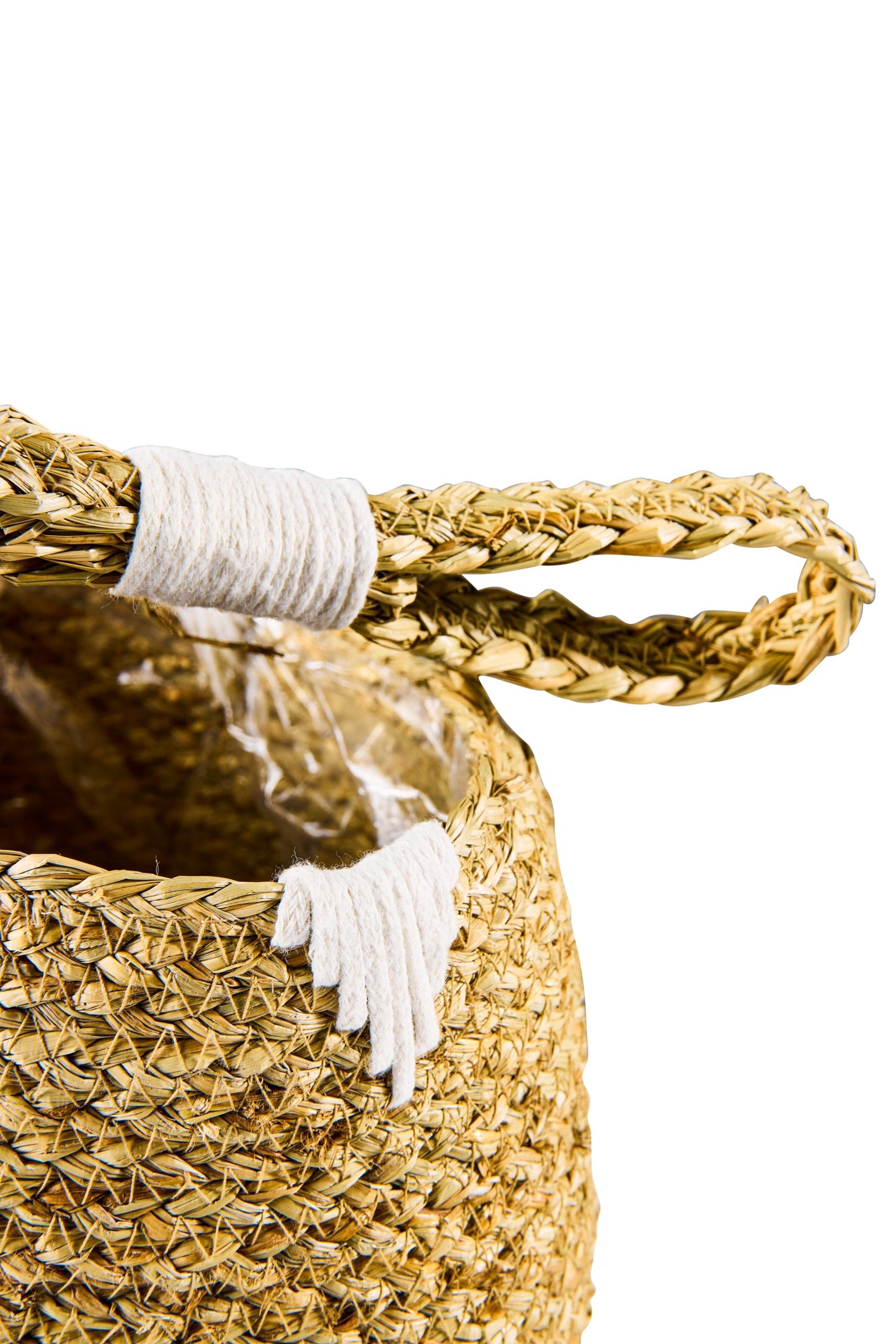 Boho Chich - Set 2 Ceste da Appendere in Seagrass e Cotone