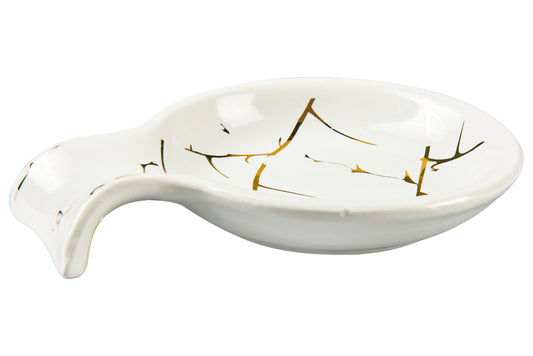 Cucina - Poggiacucchiaio Bianco Ramage Oro