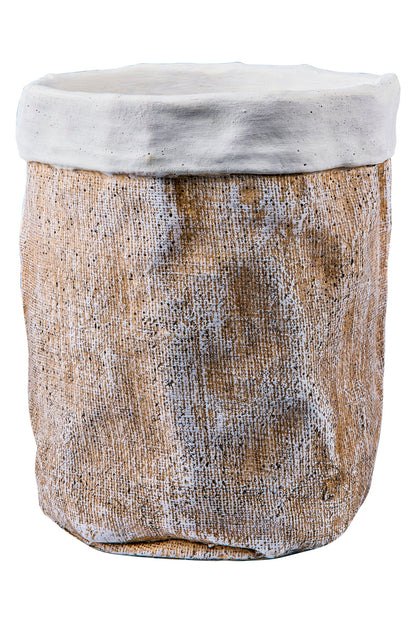 Cemento Vimini - Vaso Disegno Balla Juta Misura Extra Large