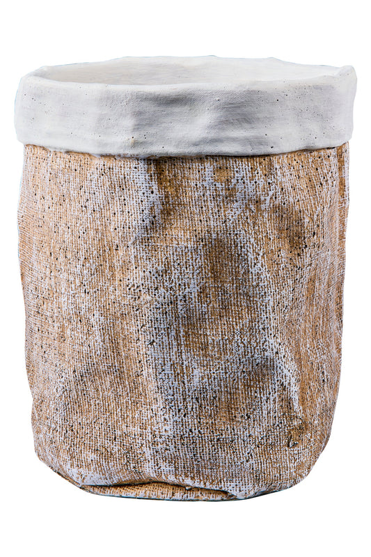 Cemento Vimini - Vaso Disegno Balla Juta Misura Extra Large