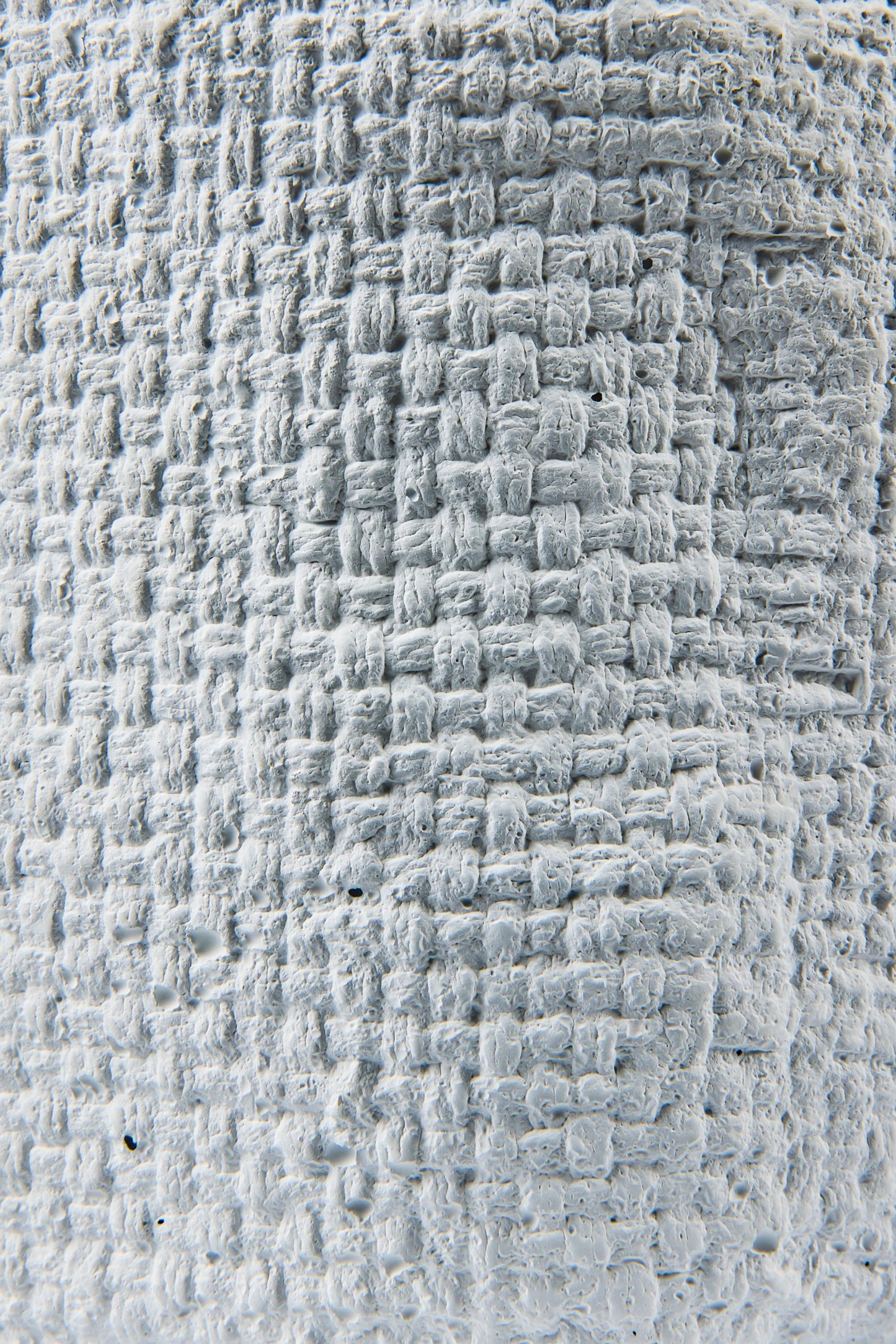 Texture Cemento - Vaso Trama Tessuto Bianco Misura 17X14