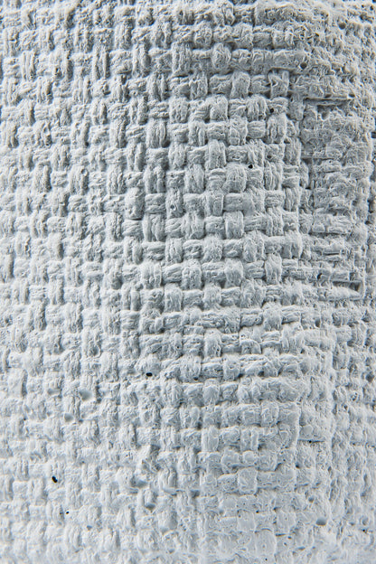 Texture Cemento - Vaso Trama Tessuto Bianco Misura 17X14