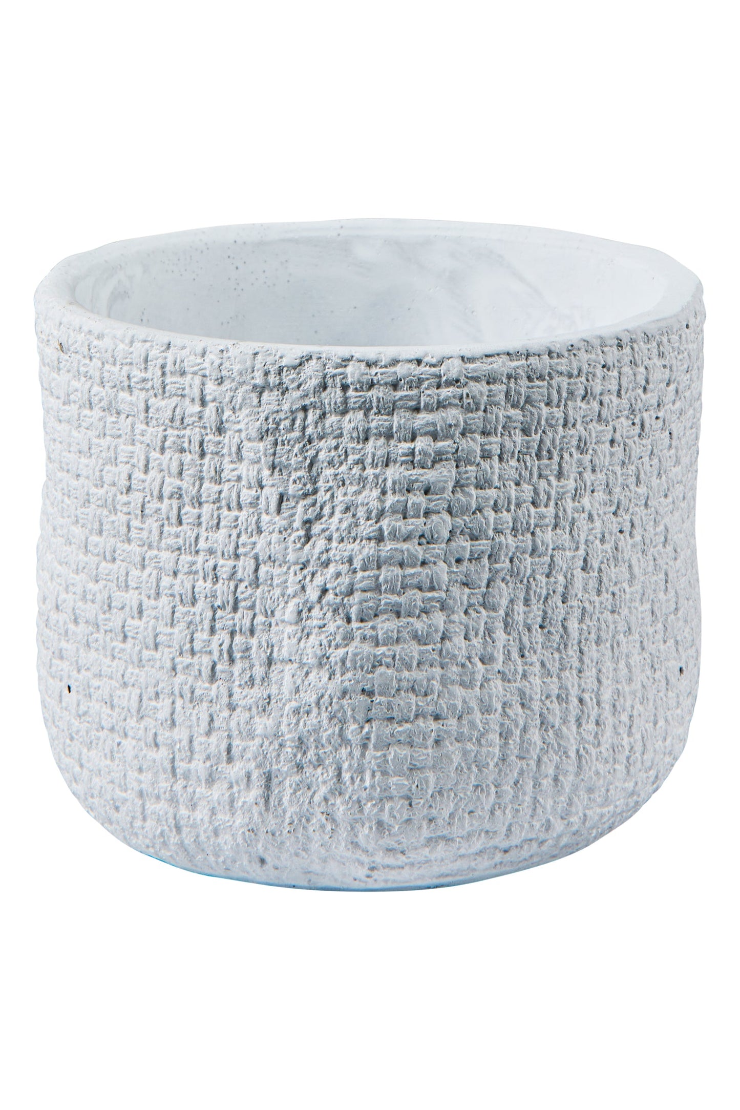 Texture Cemento - Vaso Trama Tessuto Bianco Misura 14X11,5