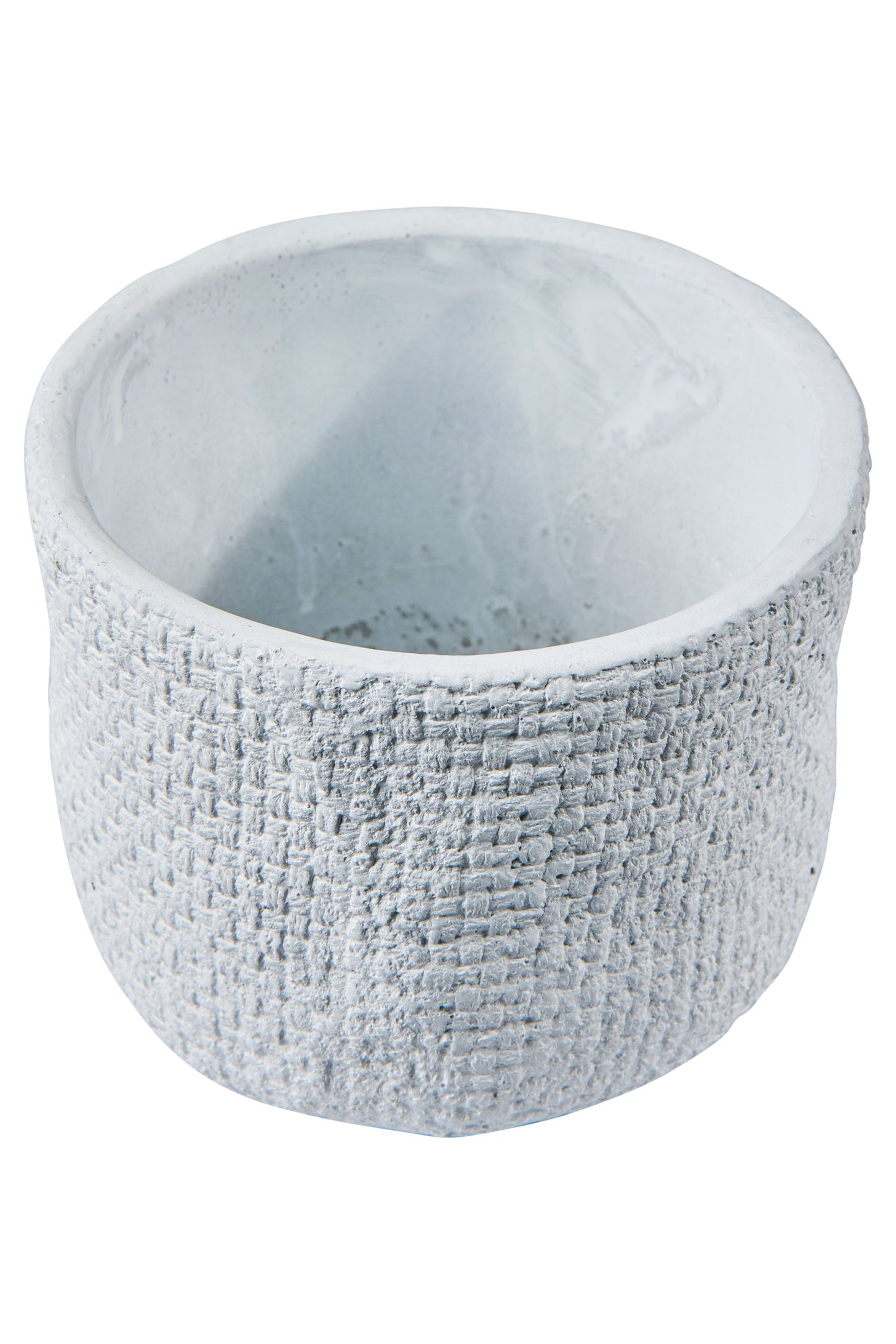 Texture Cemento - Vaso Trama Tessuto Bianco Misura 14X11,5