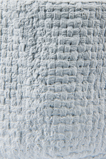 Texture Cemento - Vaso Trama Tessuto Bianco Misura 14X11,5