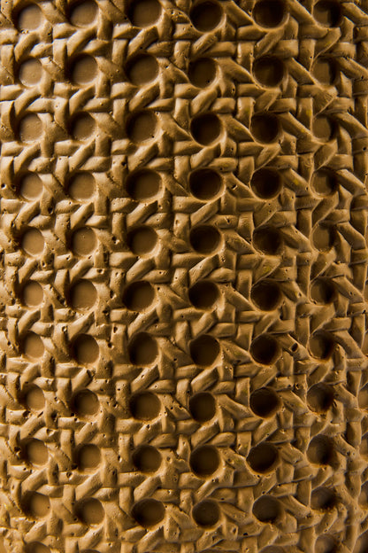 Cemento Vimini - Vaso Disegno Paglia Di Vienna 15,5X15