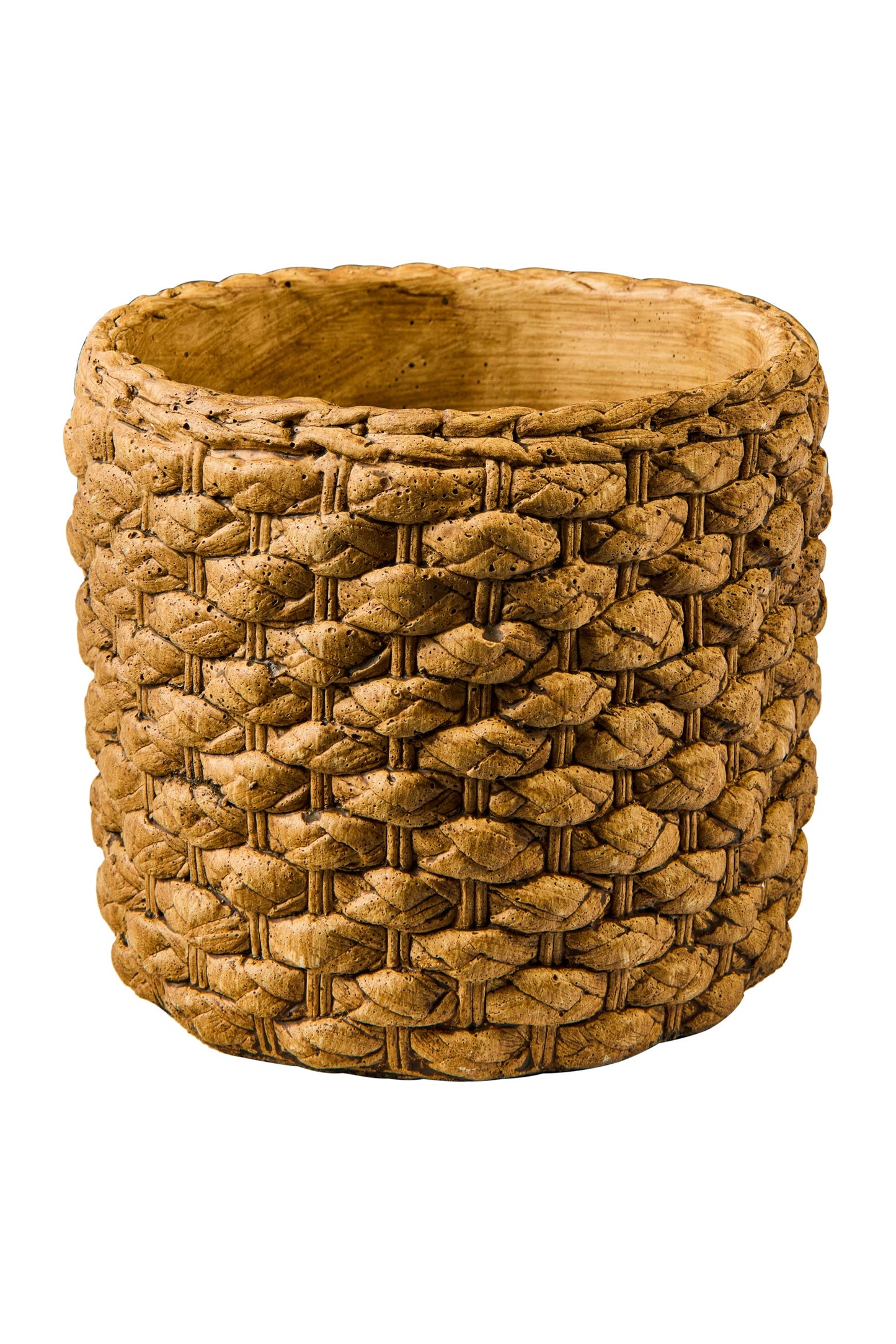 Cemento - Vaso in Cemento Trama Corda 16cm