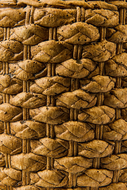 Cemento - Vaso in Cemento Trama Corda 16cm