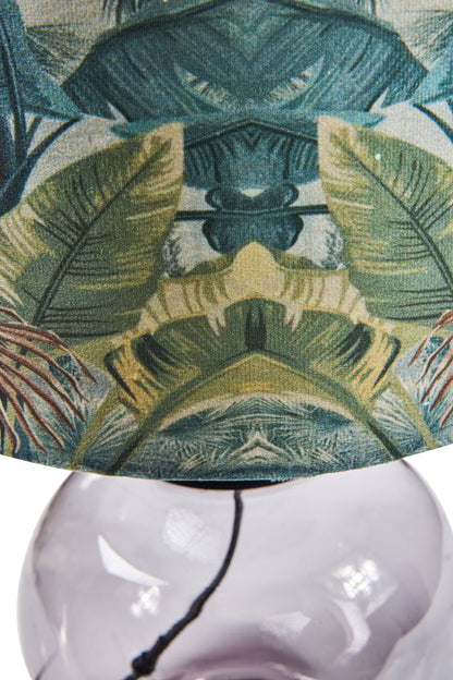 Farfalla - Abat-Jour Cappello Velluto Turchese Fantasia Floreale