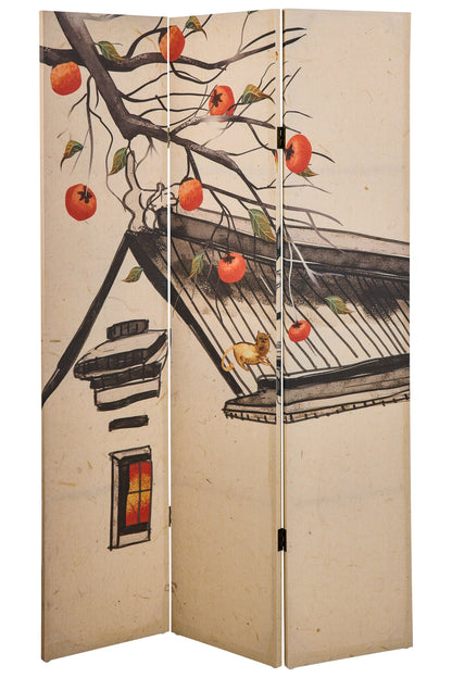 Paravento - Magie Di Autunno Fronte Retro 3 Ante Lino