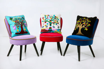 Ricamo - Cuscino Tree Of Day Happiness