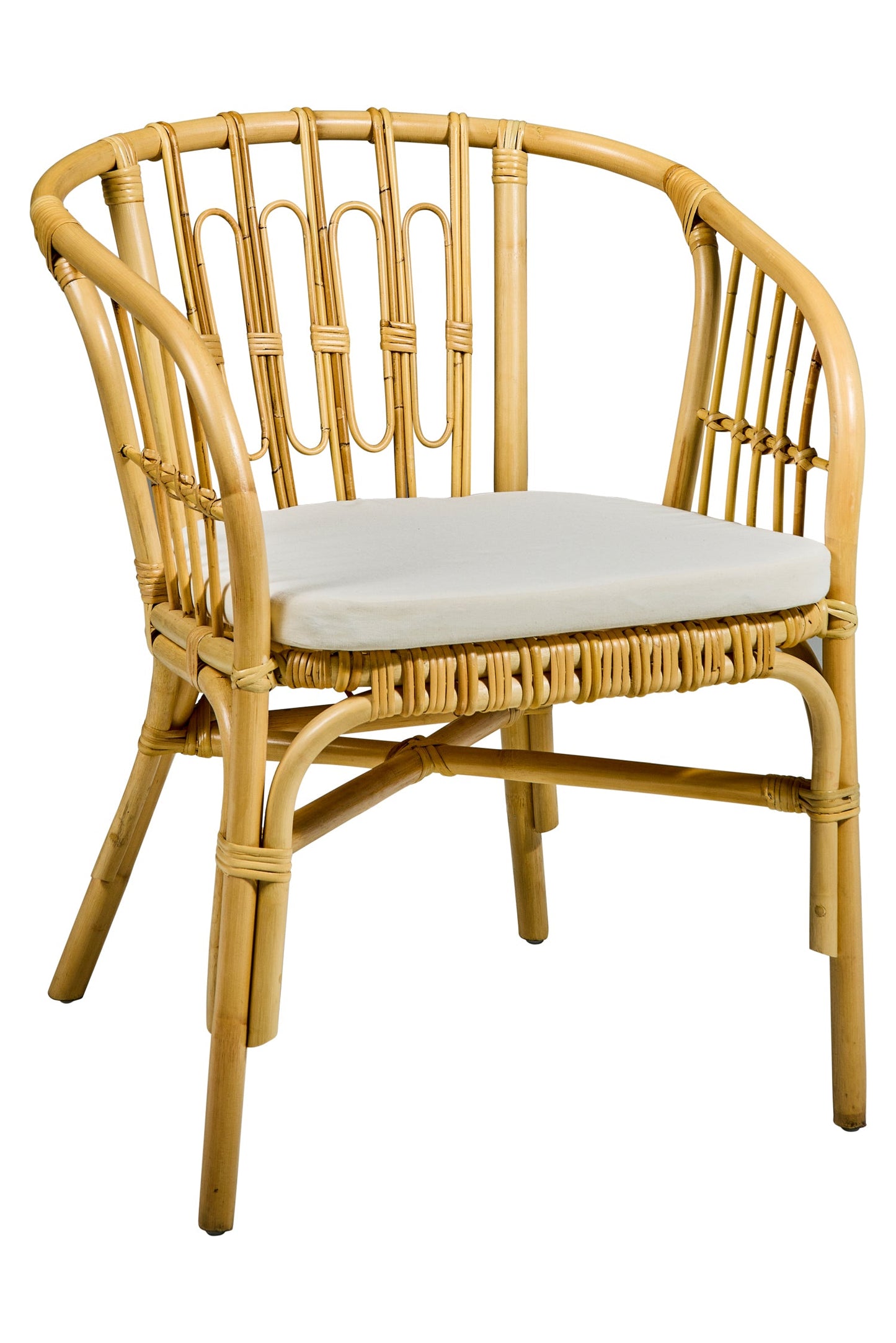 Barbados - Poltroncina da Esterno in Rattan con Cuscino