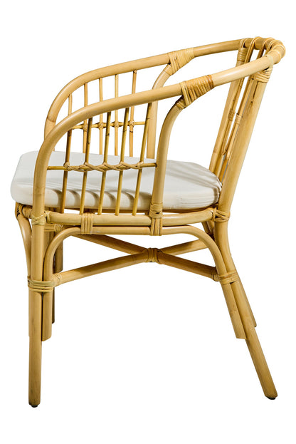 Barbados - Poltroncina da Esterno in Rattan con Cuscino