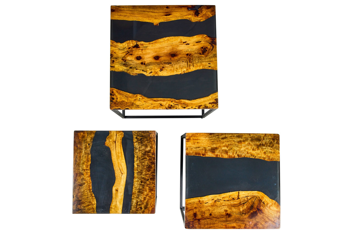 Resin - Set 3 Tavolini Ebano